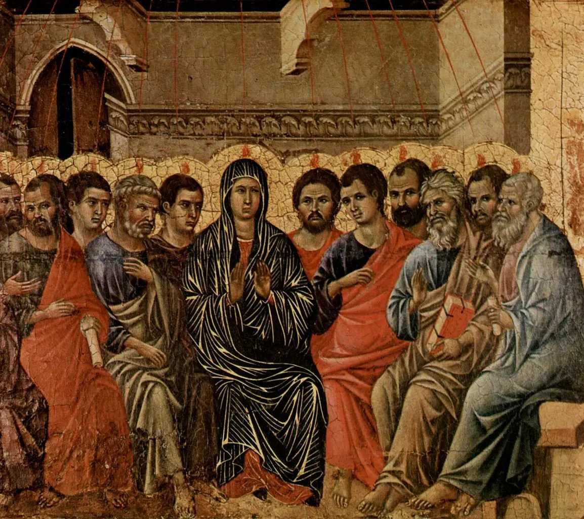 Duccio's Pentecost (1308). public domain
