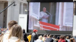 Pope Francis led the “Regina Caeli" on Monday, April 18, 2022, at St. Peter's Square. Daniel Ibáñez | CNA