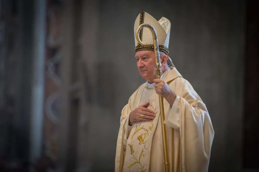Cardinal Pietro Parolin, pictured in St. Peter's Basilica Oct. 3, 2015. Credit: Mazur/catholicnews.org.uk.