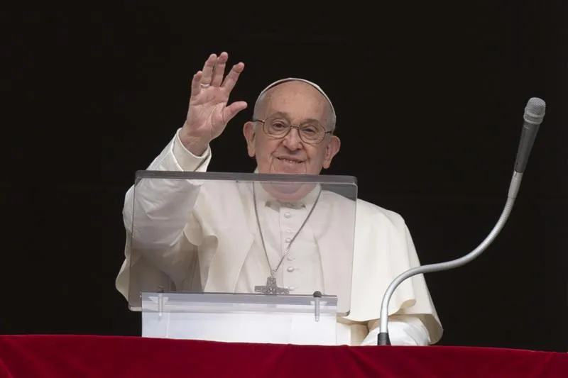 Pope Francis delivers the Regina Caeli address on Monday, Apr. 1, 2024 / Vatican Media