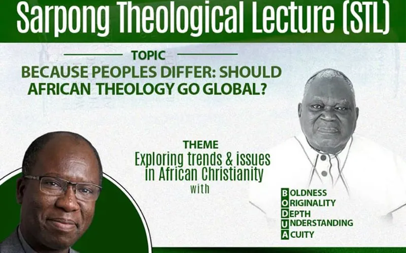 A poster announcing the Sarpong Theological Lecture (STL) scheduled to take place on Friday, 1 October 2021. Credit: Arrupe Jesuit Institute (AJI)