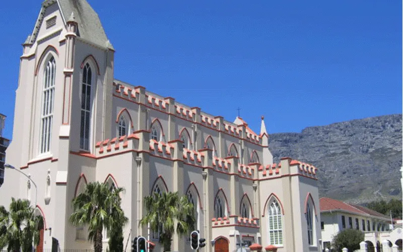 The iconic Cathedral of Our Lady of the Flight into Egypt, Cape Town where there was robbery and vandalism on April 18, 2020.