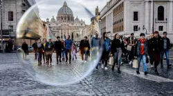 St. Peter’s Basilica seen through a bubble on Dec. 3, 2019. Credit: Daniel Ibáñez/CNA.