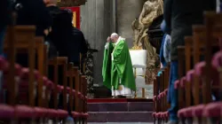 Pope Francis celebrates Mass at the Altar of the Chair in St. Peter's Basilica, Nov. 15, 2020. Credit: Vatican Media.