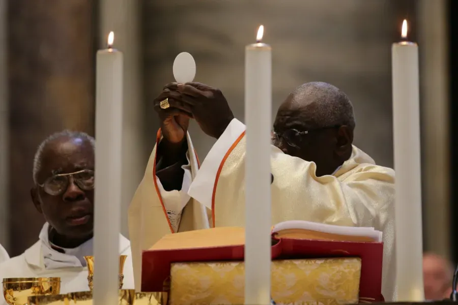 Cardinal Robert Sarah celebrates Mass in St. Peter's Basilica Sept. 28, 2019. Evandro Inetti/CNA