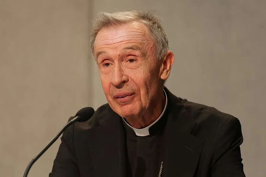 Cardinal Luis Ladaria, now the prefect of the Congregation for the Doctrine of the Faith, at a Vatican press conference, Sept. 8, 2015. Credit: Daniel Ibanez/CNA.