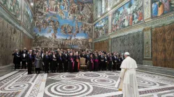 Pope Francis meets with the diplomatic corps Jan. 8, 2018. Credit: Vatican Media.