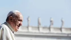 Pope Francis in St. Peter's Square April 17, 2019. Credit: Daniel Ibanez/CNA.