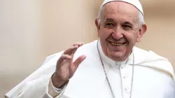 Pope Francis May 15, 2019. Credit: Daniel Ibanez/CNA.
