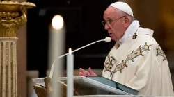 Pope Francis celebrates Mass at the Archbasilica of St. John Lateran Nov. 9, 2019. Credit: Daniel Ibanez/CNA.