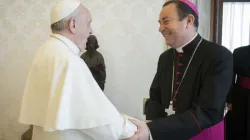 Pope Francis meets with Bishop Gustavo Zanchetta. Credit: Vatican Media.