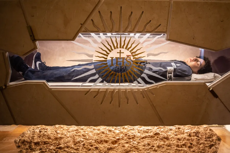 The tomb of Blessed Carlo Acutis in Assisi, Italy. Credit: Daniel Ibáñez/CNA.