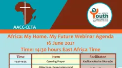 Agenda of the June 16 webinar organized by the All Africa Conference of Churches (AACC)/ Credit: Courtesy Photo