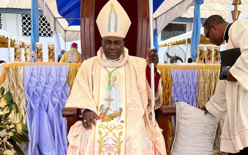 Bishop Aloysius Fondong Abangalo, ordained Bishop of Cameroon's Mamfe Diocese 5 May 2022. Credit: Mamfe Diocese