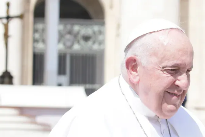Pope Francis at his general audience in St Peter’s Square on May 31, 2023. | Adi Zace/EWTN