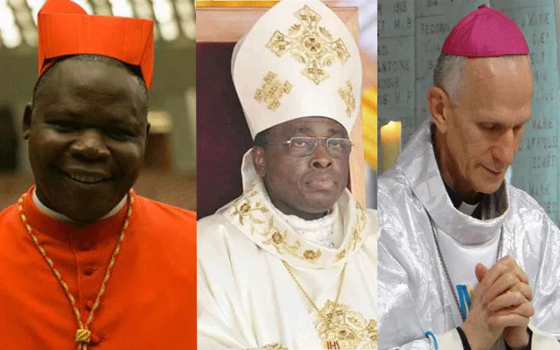 Dieudonne Cardinal Nzapalainga (left), Bishop Denis Isizoh (Center), and Archbishop Paul Desfarges (right) appointed by Pope Francis to the Pontifical Council for Inter-religious Dialogue (PCID).