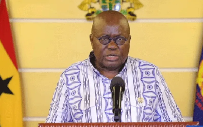 Ghana’s President Nana Akufo-Addo during his 14th address to the nation on Sunday, July 26.
