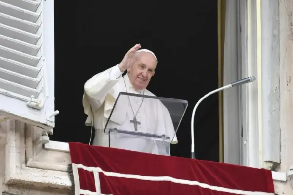Pope Francis gives his Angelus address on Nov. 14, 2021. Vatican Media/CNA