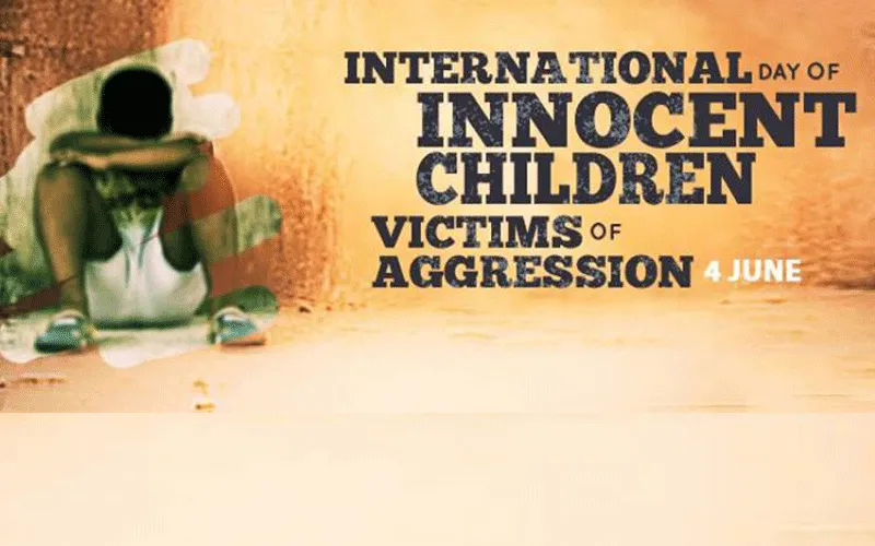 A Poster of the International Day of Innocent Children Victims of Aggression.