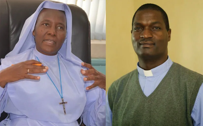 Fr. Andrew Kaufa (right) and Sr. Adelaide Felicitas Ndilu (left). Credit: Courtesy Photo