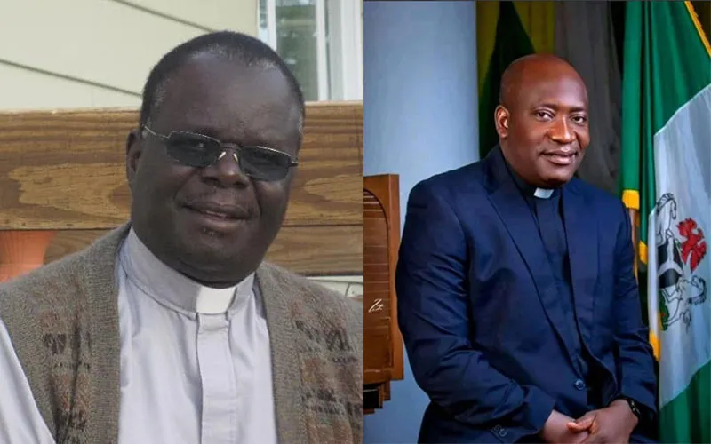 From left, the Bishop-elect of Uganda's Nebbi Diocese, Mons. Raphael p’Mony Wokorach, MCCJ, and the Bishop-elect of Nigeria's Lafia Diocese, Mons. David Ajang. / Courtesy Photo