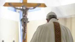 Pope Francis offers Mass in Casa Santa Marta on April 30, 2020. / Vatican Media/CNA.