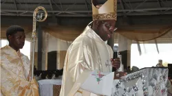 Archbishop Igantius Kaigama addressing the congregation during his instalation on December 5 at the Cathedral of the Twelve Apostles, Abuja.