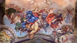 Assumption of the Virgin Mary, fresco painting in San Petronio Basilica in Bologna, Italy. / Zvonimir Atletic / Shutterstock.