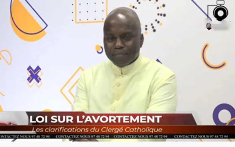 Screen capture of Fr. Eric Okpéitcha who was guest at Bi-News TV’s Diagonale October 31. Credit: Courtesy Photo