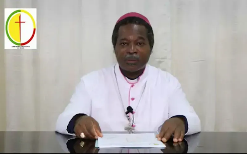 Bishop Eugène Cyrille Houndékon reading the message of members of the Episcopal Conference of Benin (CEB)/ Credit: Courtesy Photo