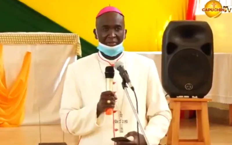 Bishop Dominic Kimengich addressing delegates during the launch of the First Diocesan Synod for Kenya's Eldoret Diocese. Credit: Courtesy Photo