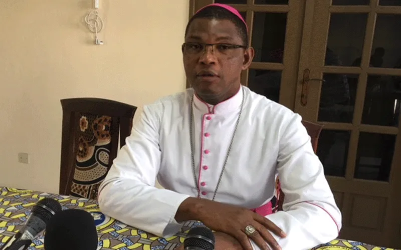Bishop Gaspard Béby Gnéba of Man Diocese giving a press conference on the first-ever Congress of the Clergy in Ivory Coast on Tuesday, January 21. The Congress is scheduled for July 1-5.