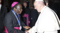 Bishop Matthew Hassan Kukah with Pope Francis in Rome. / Public Domain