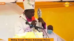 Screengrab of Bishop Joseph Obanyi of Kenya's Kakamega Diocese on Capuchin TV. Credit: Courtesy Photo