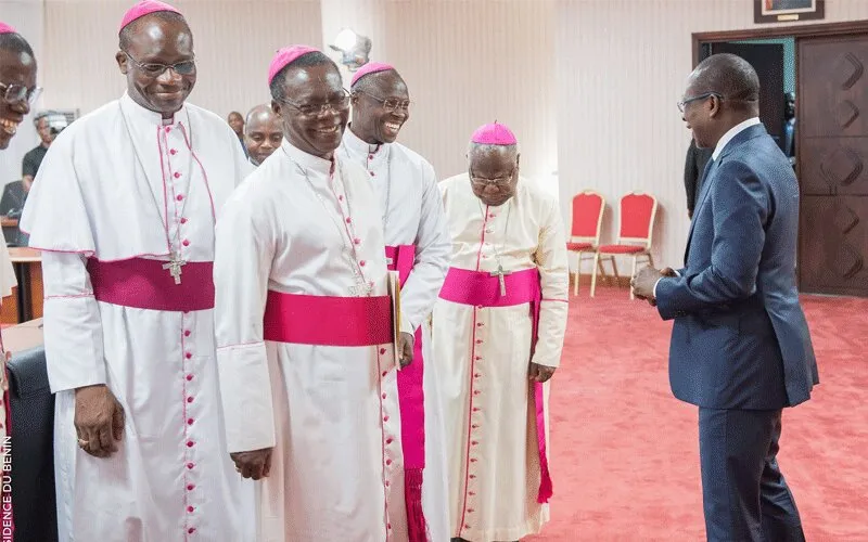 Catholic Bishops in Benin with President Patrice Talon.