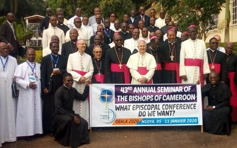 Bishops of the National Episcopal Conference of Cameroon at their 43rd Plenary Assembly in Obala.