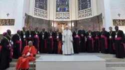 Members of the Episcopal Conference of Mozambique (CEM) with Pope Francis during Apostolic visit in September 2019.