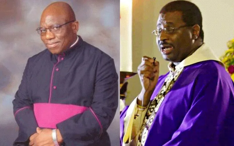 Bishop Xolelo Thaddaeus Kumalo (left) transferred from Eshowe Diocese to Witbank Diocese and Fr. Robert Mogapi Mphiwe (right) appointed Bishop for Rustenburg Diocese.