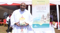 Fr. Lawrence Njoroge, author of the book, "Beyond the Century of Endeavour: History of Catholic Church in Kenya” during the November 19 Book Launch. Credit: ACI Africa