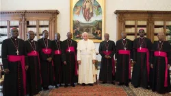 Bishops in Burundi with Pope Francis during their ad limina visit in Rome in 2018.