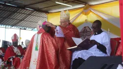 Archbishop Hubertus van Megen during the Episcopal Ordination of Bishop John Mbinda of Kenya's Lodwar Diocese. Credit: ACI Africa
