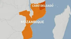 Map showing the troubled region of Cabo Delgado in Mozambique. / Courtesy Photo