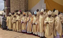 Some Catholic Bishops in Cameroon during the celebration of the Golden Jubilee of the St. Thomas Aquinas Major Seminary Bambui (STAMS) on 1 December 2023. Credit: Archdiocese of Bamenda