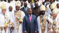 Bishops in the Central African Republic (CAR) with President Faustin Archange Touadera. Credit: Courtesy Photo