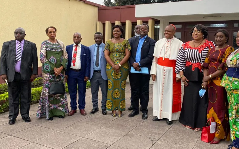 Members of the Caucus of Catholic Parliamentarians with Fridolin Cardinal Amobongo. Credit: Archdiocese of Kinshasa/Facebook