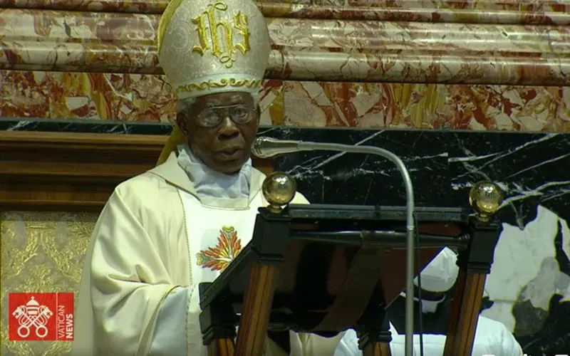 Francis Cardinal Arinze during the Holy Mass at the Vatican. Credit: Vatican Media