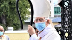 The Bishop of Port Louis Diocese, Maurice Cardinal Piat.