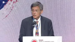 Dr. Paolo Ruffini addressing delegates at the of the Sixth SIGNIS World Congress 2022 in Seoul, South Korea. Credit: SIGNIS