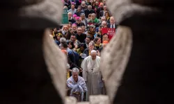 Pope Francis led the opening procession of the Synod of Bishops for the Pan-Amazon Region from St. Peter's Basilica to the Synod Hall where he led the opening prayer, Oct. 7, 2019. | Credit: Vatican Media