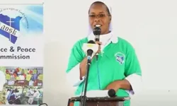 Sr. Mercy Mwayi, the Program Manager of the Sisters’ Led Youth Empowerment Initiative (SLYI), a program of the Association of Sisterhoods of Kenya (AOSK). Credit: Capuchin TV